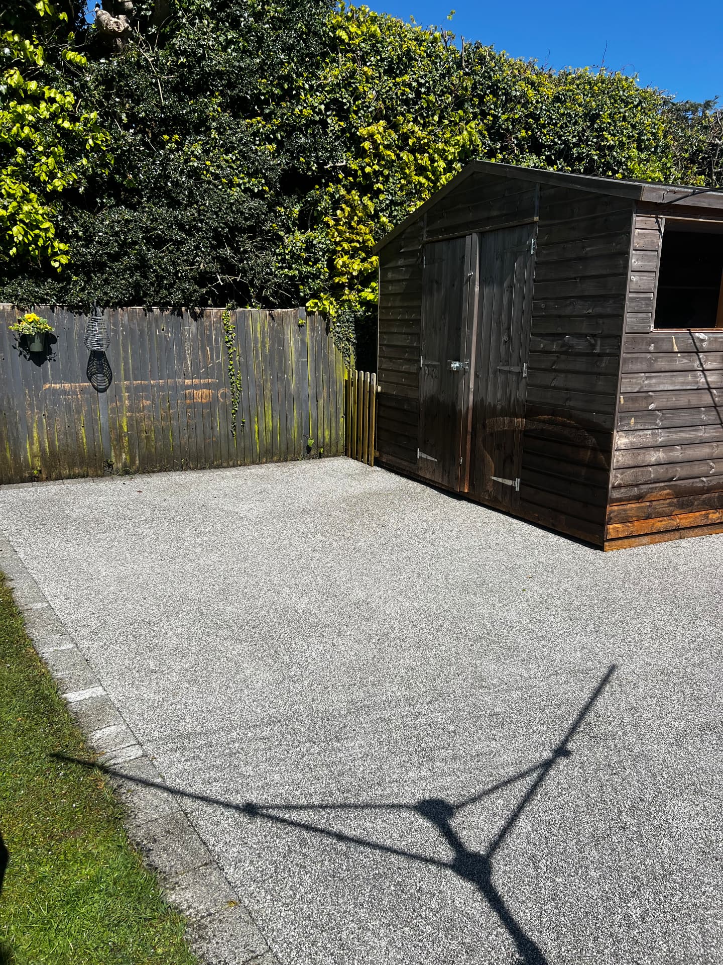 Cleaned resin driveway